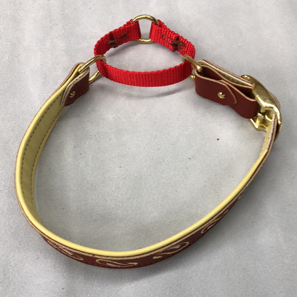 Vaquero Leather Ware adjustable martingale dog collar. - Picture 3 of 3
